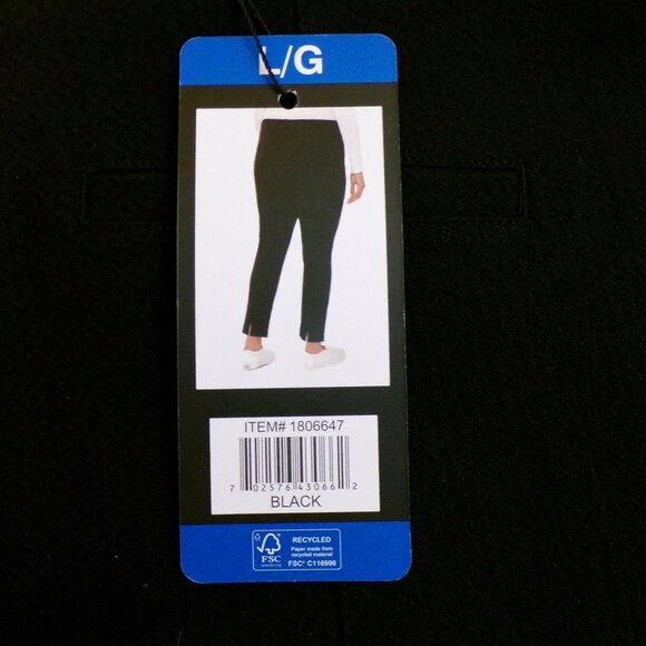 MARIO SERRANI ITALY NWT Ladies' Textured Pant Black - Large - Picture 4 of 5